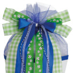 Voetbalschouderlint 'Soccer', groen / blauw