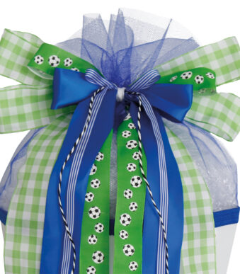 Voetbalschouderlint 'Soccer', groen / blauw