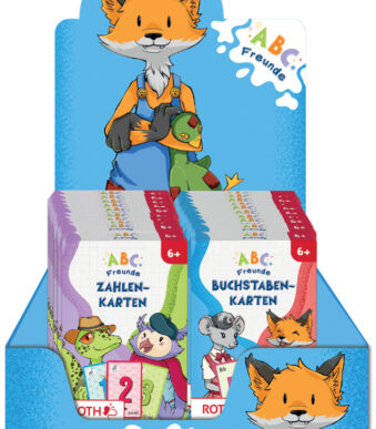 Leerkaarten 'ABC Vriendjes', in displaydoos