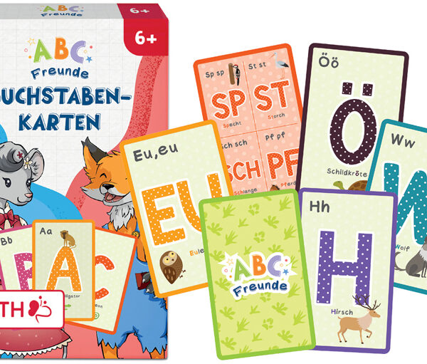 Leerkaarten 'ABC Vriendjes', in displaydoos