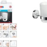 Tesa mondglasinzetstuk, verchroomd, incl. lijmoplossing