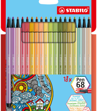 Stabilo stiften voor tekenen, etui met 18 stuks