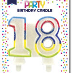 Clairefontaine Glitterkaarsenset Cijfer 18