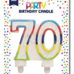 Clairefontaine Glittergetal-kaars '70'