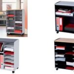 Draaibare wandelenhouder, 9 vakken, zwart/beuken