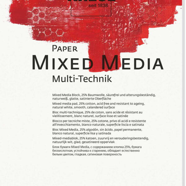 Gemengd mediaschetsblok, A4-formaat, 10 vellen