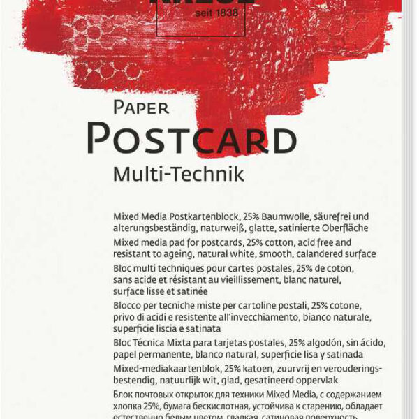 Kunstenaarsblok prentbriefkaarten, A6-formaat, 20 vellen