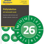 Controle-etiketten 2026, vinyl, groen, 20 mm