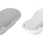 Babybadkuip 'maria sterren', met stop, wit