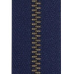 Ritssluitingskraal, metaal, 120 mm, donkerblauw