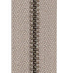 Ritssluitingen van metaal, 120 mm, beige