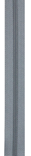 Ritssluiting van kunststof, 220 mm, grijs