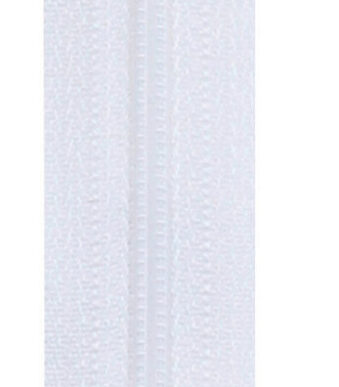 Rits, kunststof, lengte: 220 mm, wit