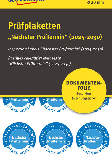 Controlezegels 'Volgende Keuringsperiode', 2025-30