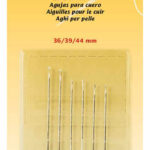 Lederen naaldenset, 6-delig.