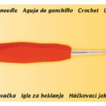 Haaknaald, maat 2,5, kunststof handvat, oranje