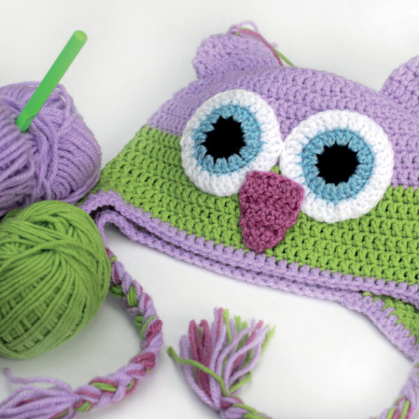 Haaknaald maat 5,5 met kunststofhandvat, groen