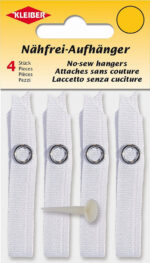 Naadvrije kledinghangers van polyester, wit