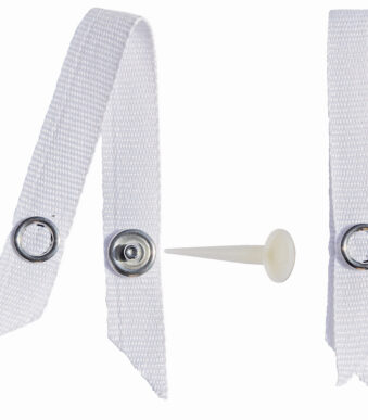 Naadvrije kledinghangers van polyester, wit