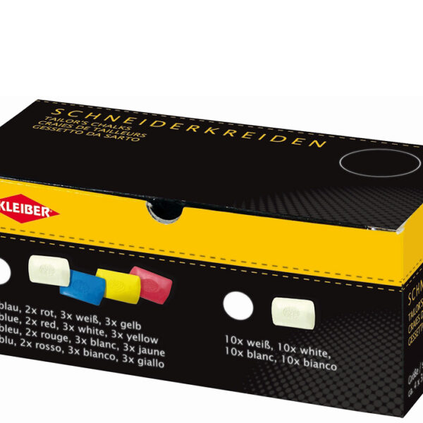 Kleer- en naaikrijt, set van 10, wit.