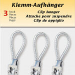 Witte ophangers met knijpklem