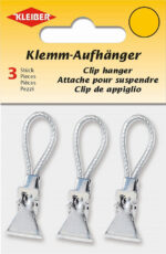 Witte ophangers met knijpklem