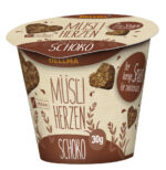 Chocolademueslirondjes in portieverpakking.