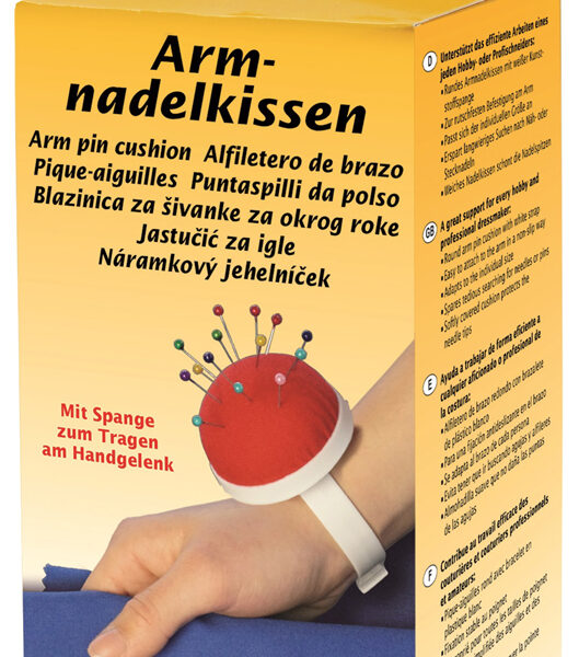 Klosjearmkussen met klem, rood/wit