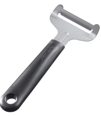 Kaasrasp voor zachte kaas, zwart/edelstaal