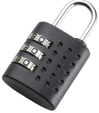 Numeriek reiskluisje, 3-cijfercombinatie, zwart