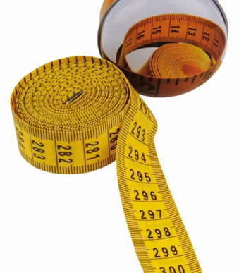 Kluiverproducten maatband naaister, 300 cm, geel, in doos