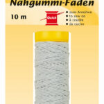 Naai-elastiek draad, 10 m, wit