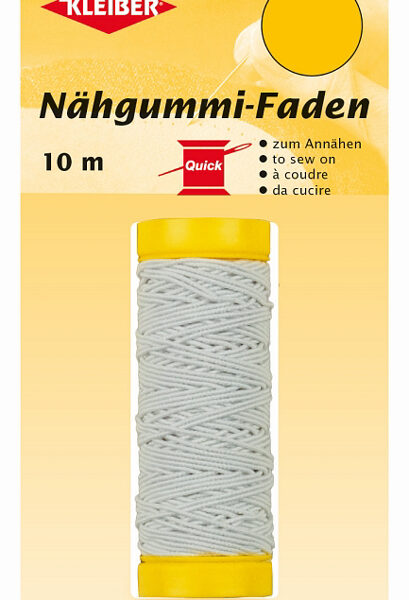 Naai-elastiek draad, 10 m, wit