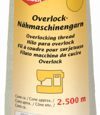 Overlocknaaigaren, 2.500 meter, licht beige