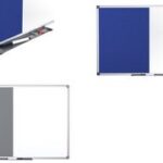 Bi-Office Combi-whiteboard/prikbord, blauw, 90x60 cm