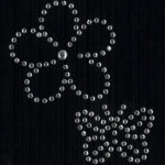 Strass-applicatie 'Bloem & Vlinder'