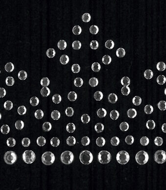 Kroon strassteen applicatie, 55 x 50 mm