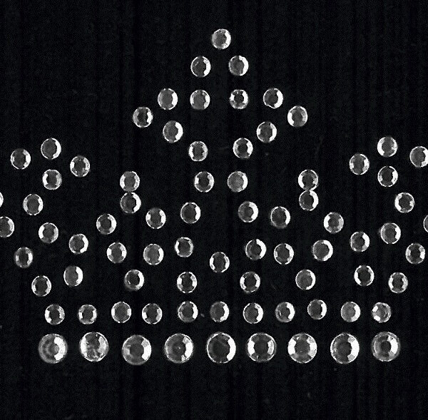 Kroon strassteen applicatie, 55 x 50 mm