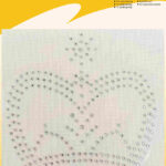 Kroon strass-applicatie XL, 135 x 145 mm