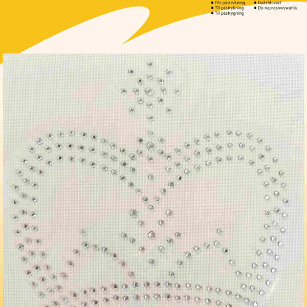 Kroon strass-applicatie XL, 135 x 145 mm