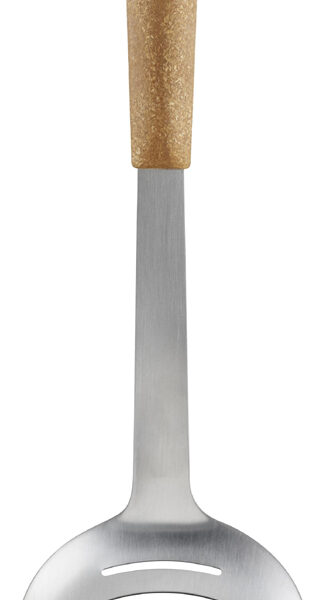 Biologische pollepel met houten handvat