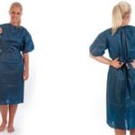 Patiëntenjasje van PP-vlies, maat XL, blauw.