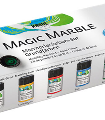 Vlotschervende marmerverf 'Magische Steen', set basiskleurpotjes