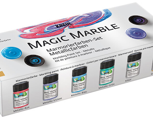 Marmerverf 'Magische Marmer', set metallic verven