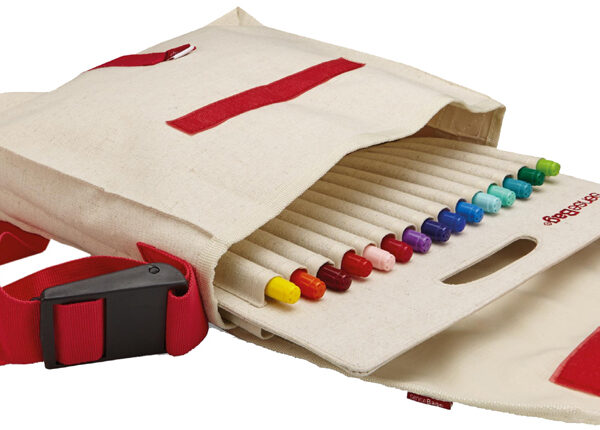 Gevlochten schoudertas, 'senseBag messenger tas', naturel