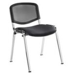 Bezoekerstoel 'Iso-Comfort', zwart / chroom