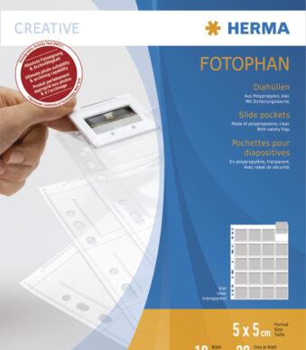 Hoesjes voor kleinbeelddia's 5x5 cm, transparant, polypropyleen