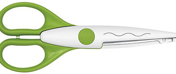 Golvende contourschaar, lengte: 16 cm, groen