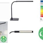 LED bureaulamp met dimfunctie, wit, met voet