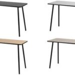 Bureaulamp PAPERFLOW, 114 cm breed, zwart/beuken